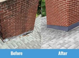 Roof finishing before/after