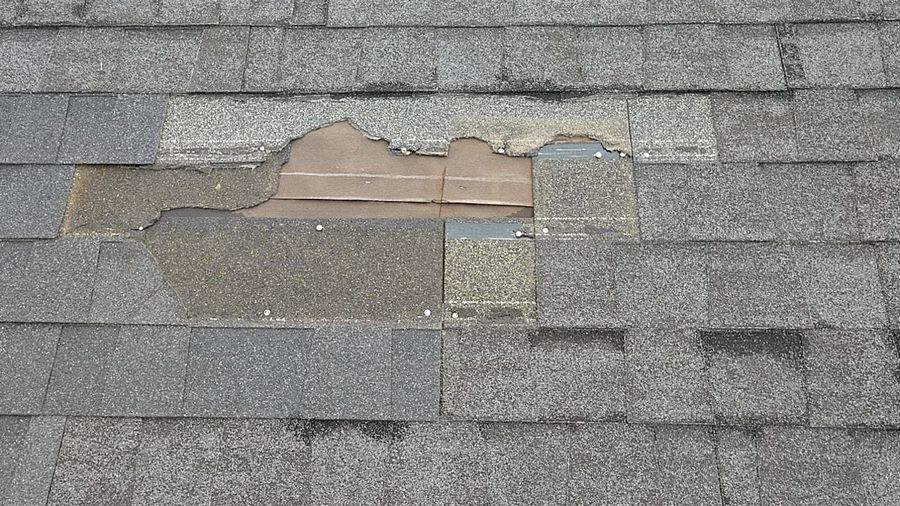 The roof is in a bad condition