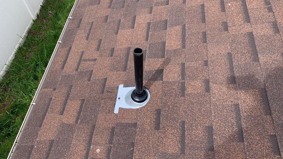 New shingles after installation