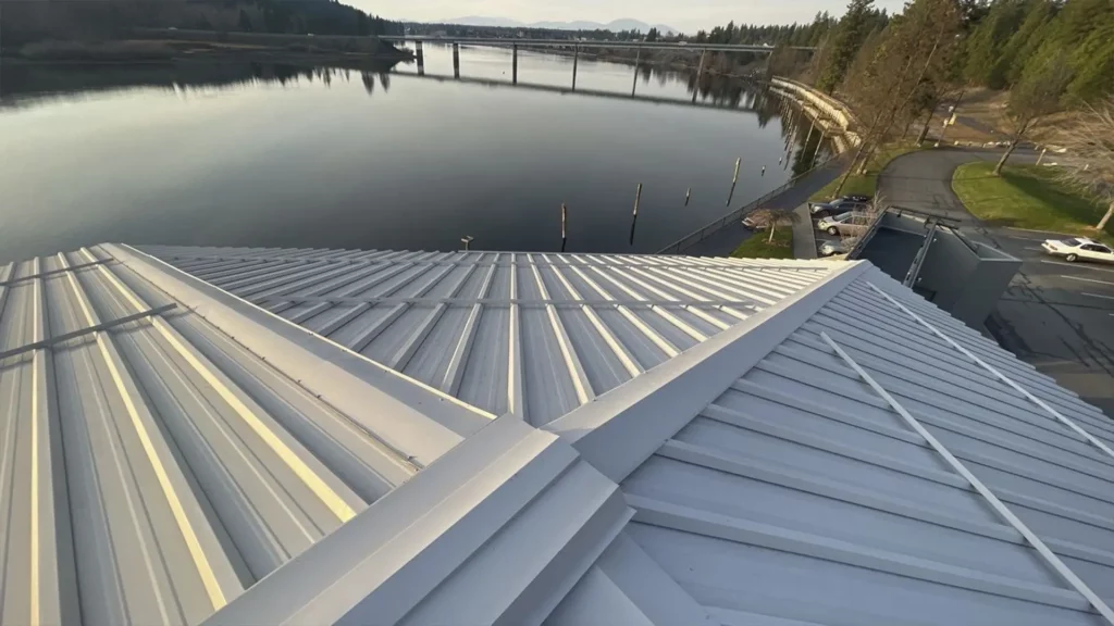 White metal roofing