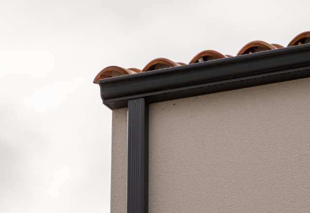 A home with seamless gutters to prevent water damage