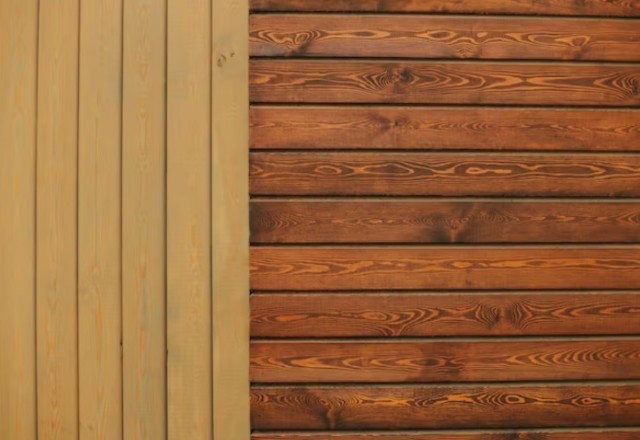 Wood siding with mold on it
