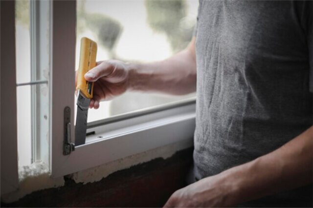 Carefully Remove the Old Glass Panes with a Utility Knife