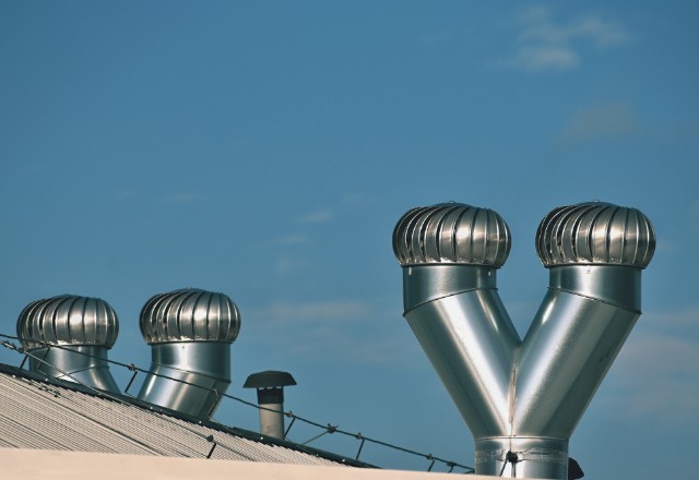Turbine vents on the roof