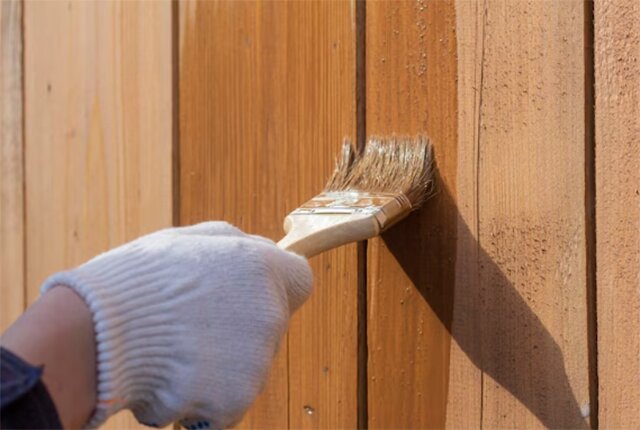 Apply Primer, Paint, or Stain to Match Original Color Finish of Cedar Siding