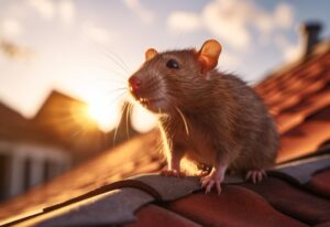 A Norway rat, the most common type of roof rat in North America.